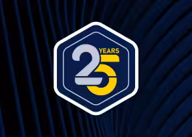 Mec Com 25 years logo